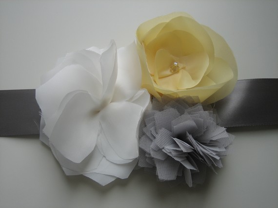 Wedding Centerpiece ideas Dove grey and yellow