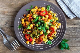 High Protein Spicy Turkish Chickpea Salad, Nohut Piyazi| Recipe for Weight Loss Salad