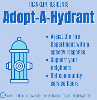 You can help your neighbors and the Fire Dept by Adopting a hydrant!