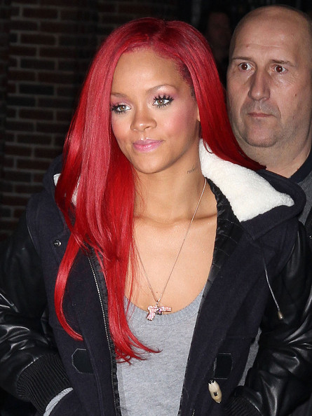 rihanna pictures with red hair. rihanna red hair color.