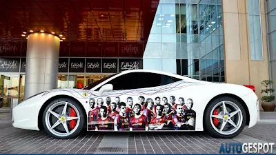 Ferrari 458 Italia fc barcelona logo and barca team dubai