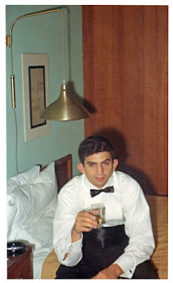 Wesley Nisker has a drink before being married - August 1966
