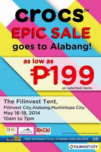 Crocs Epic Sale goes to Alabang! (as low as Php199.00)