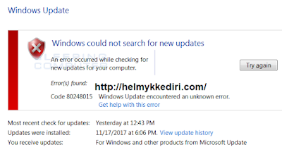 gagal update Error 80248015