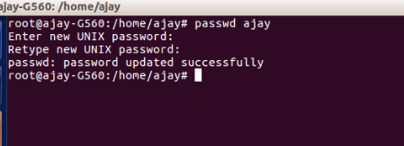 Linux Command to change user password