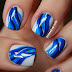 The Digital Dozen Does Art day 3 minimalist abstract water nail art