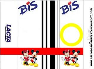 Minnie and Mickey in Red, Free Printable Labels