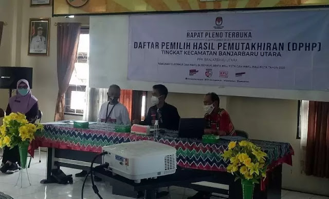Panitia Pemilihan Kecamatan (PPK) di Banjarbaru Tuntaskan Rekapitulasi DPHP Pemilihan 2020