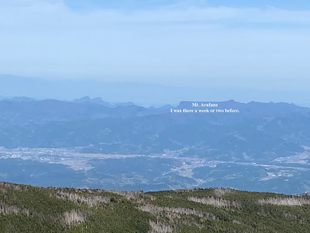 Mt. Arafune from Tateshina 蓼科山頂から荒船山