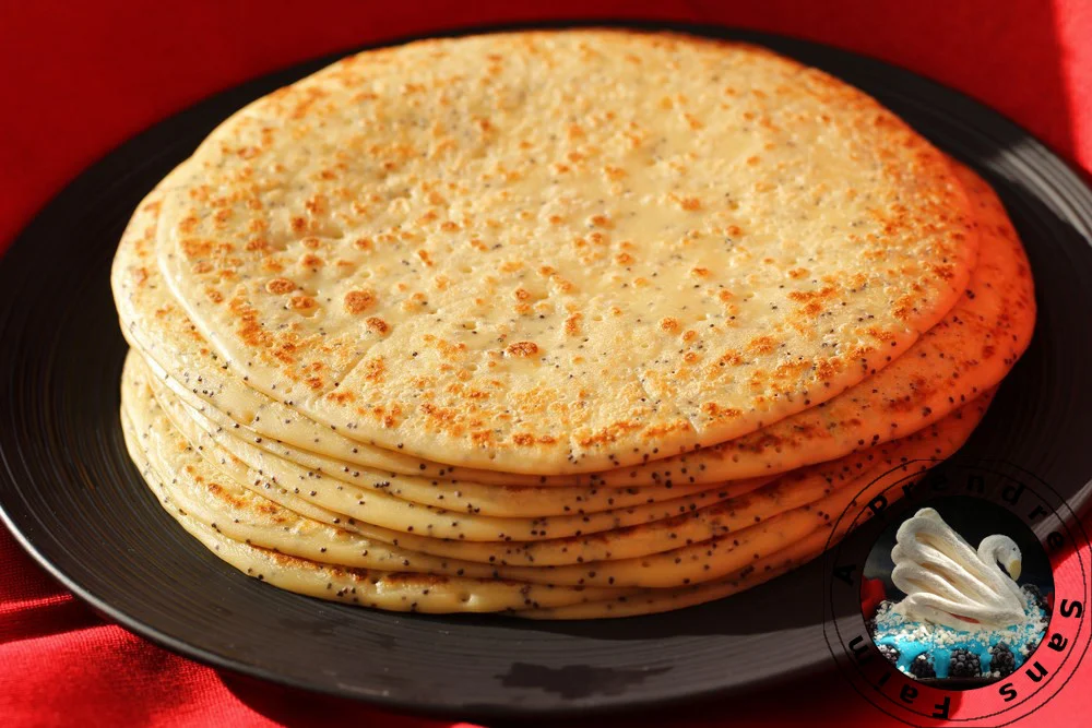 Crêpes sans gluten pavot citron