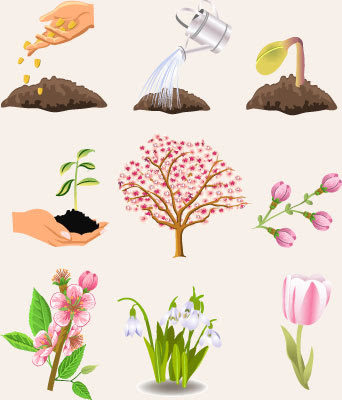 Stock Vector - Spring Icons