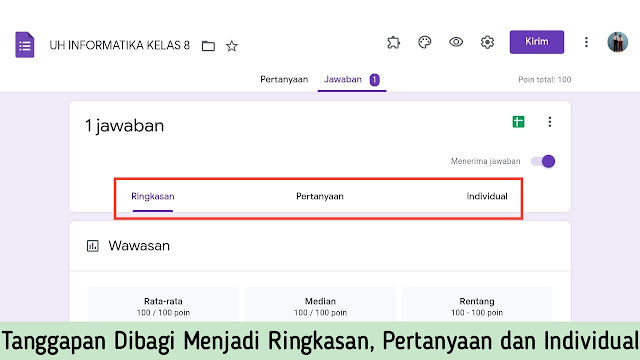 Tanggapan Berupa Ringkasan, Pertanyaan dan Individual