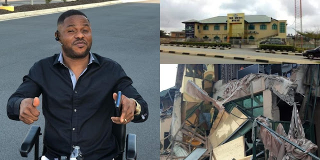 Image result for demolition of the N800 million music house owned by gospel artiste, Yinka Ayefele