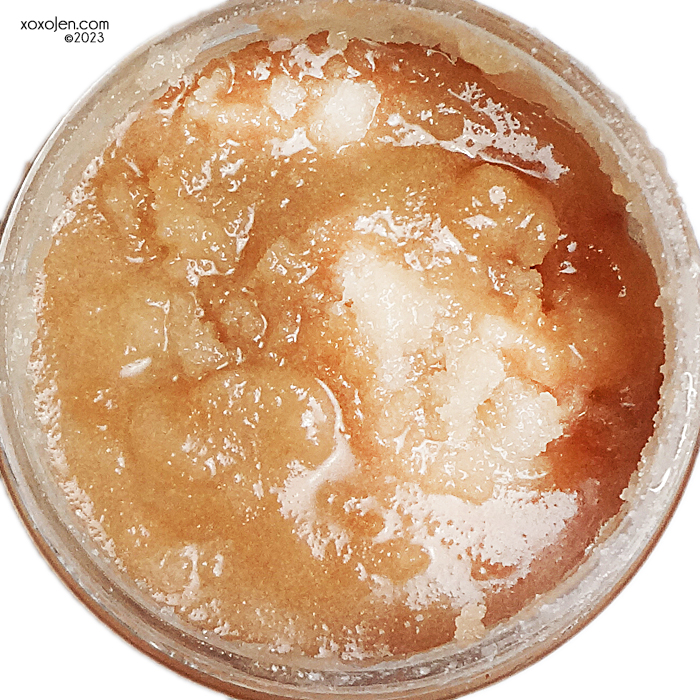 xoxoJen's swatch of KBShimmer Caramel Apple Crunch Sugar Scrub