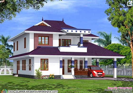 Kerala house design 2830 square feet