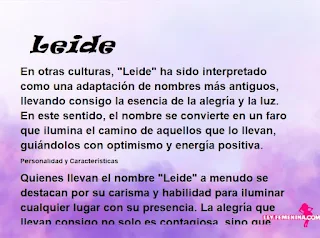 ▷ Significado del nombre Leide