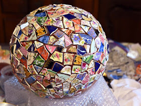 Mosaic Ball in process