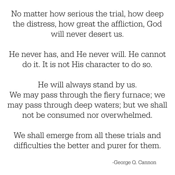 god will never desert us -- cannon