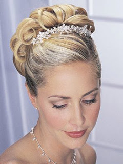 Blonde Curly Wedding Prom Updo