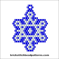 Click to view the Winter Snowflake Christmas brick stitch bead pattern charts.