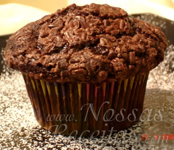 receita deliciosa de cupcake fofinho com chocolate