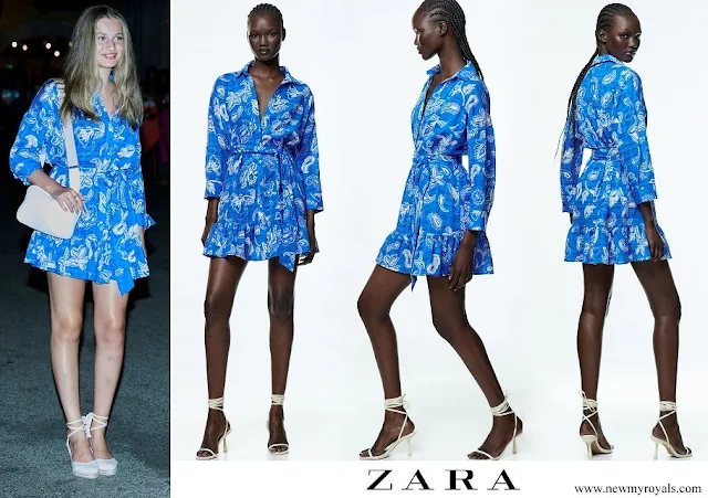 Crown Princess Leonor wore Zara Printed Shirt Dress