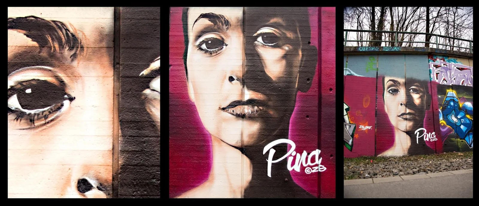 Atomlabor Blog StreetArt -Pina Bausch Streetart von ZS an der Hall of Fame in Wuppertal