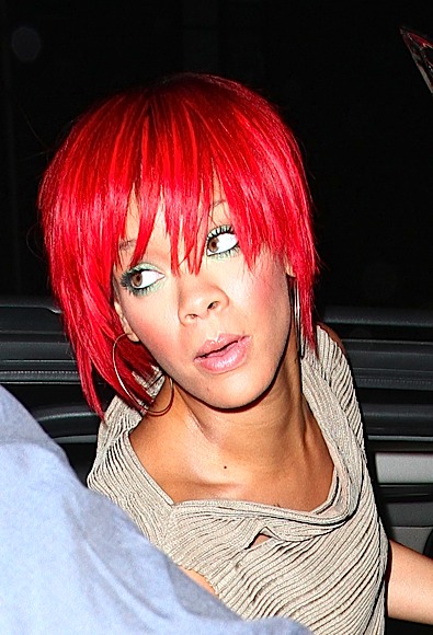 rihanna red hair long. rihanna 2011 red hair. you