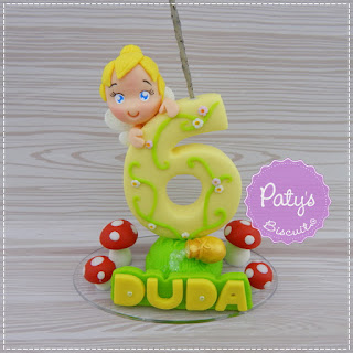 Mini topinho com vela Sininho (Tinker Bell) - Paty's Biscuit