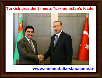 Turkish president meets Turkmenistan's leader