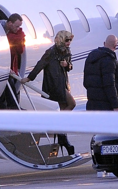 Lady Gaga arriving in Poland