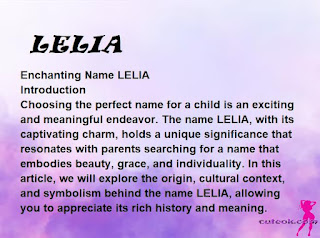 meaning of the name "LELIA"