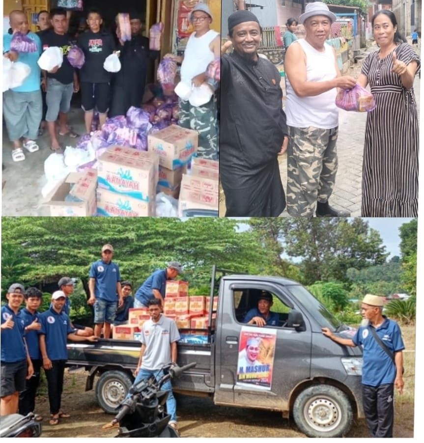 Salurkan Bantuan ke Korban Banjir Tim Relawan Bacabup Sidrap H Mashur Menyasar 3 Kecamatan