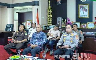 Bupati Luwu Mengikuti Rakor Inspektur Daerah Seluruh Indonesia Secara Virtual