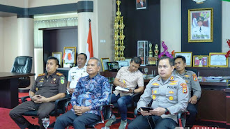 Bupati Luwu Mengikuti Rakor Inspektur Daerah Seluruh Indonesia Secara Virtual