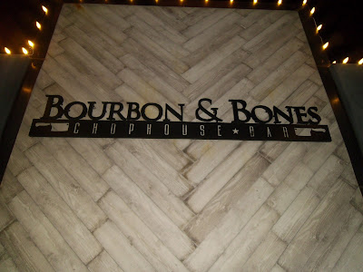 Bourbon + Bones restaurant sign