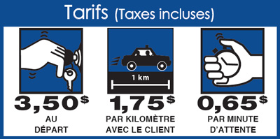 Tarif variable Taxi- Aéroport de Montréal