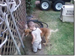 Hunter loves Molly Dog