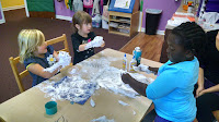 shaving cream clouds Sunflower Station Preschool