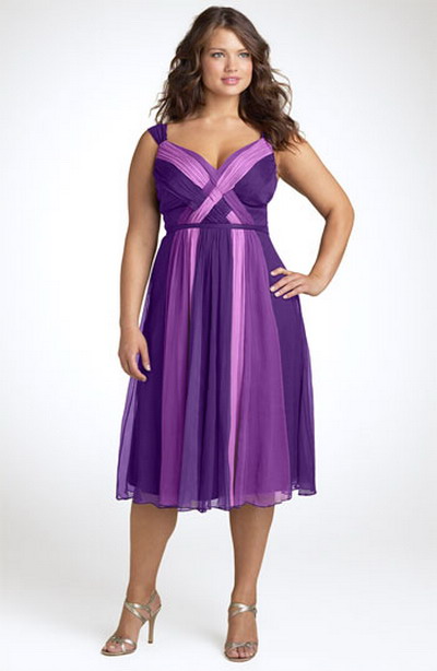 Trendy Purple Plus Size Dresses