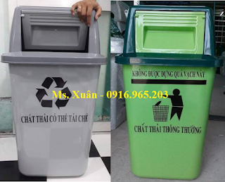 Bán thùng rác 60 lít đựng rác bệnh viện, khách sạn, trường học