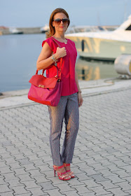 Fuchsia outfit, Cesare Paciotti sandals, Fashion and Cookies