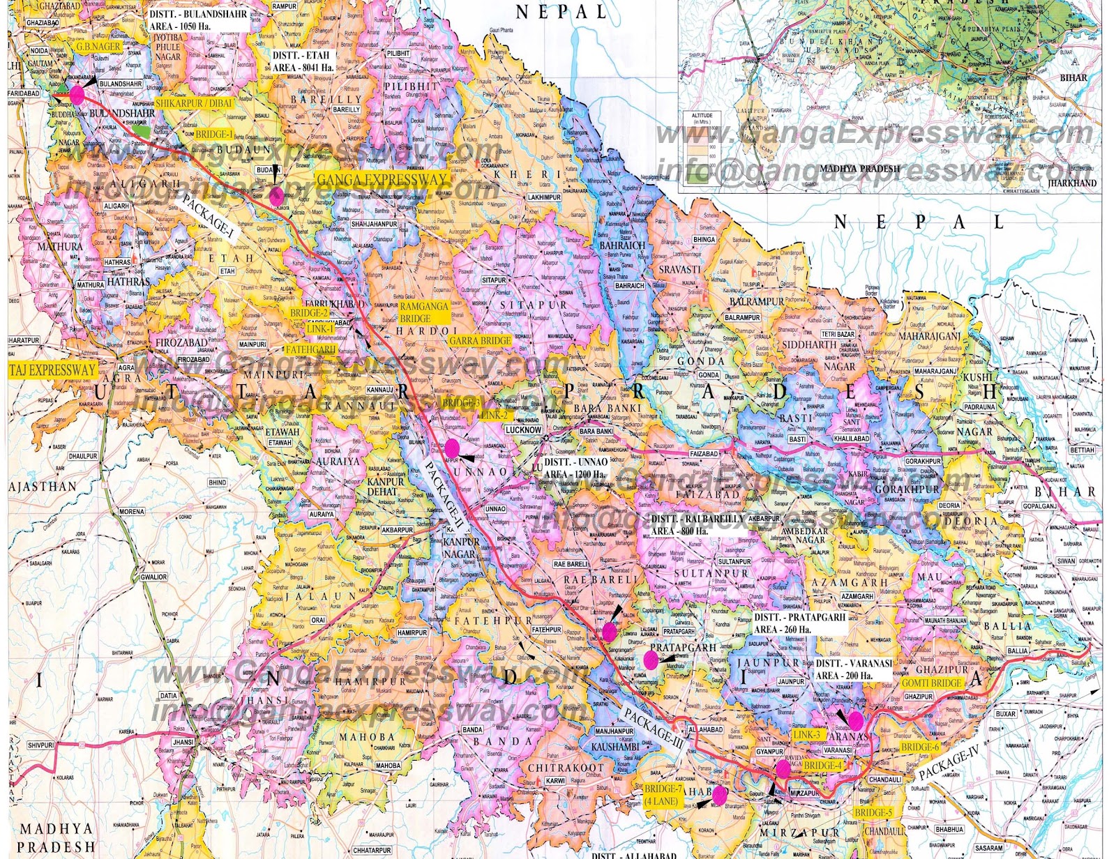 Ganga Expressway Ganga Expressway Alignment Map