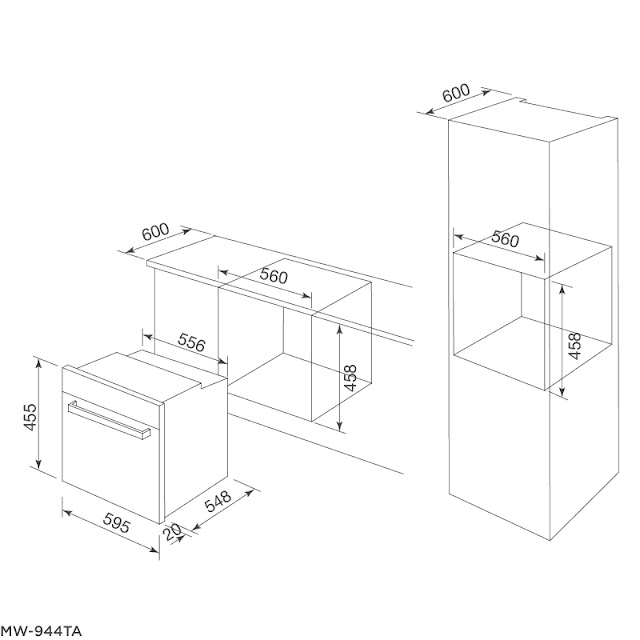 Lò nướng Malloca MW 944TA 