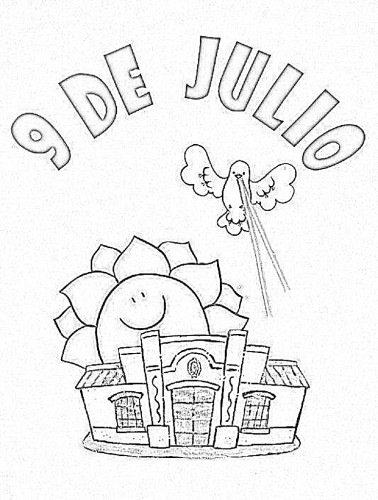 Colorea El Dibujos Dibujo De Celebracion 09 De Julio Para Colorear