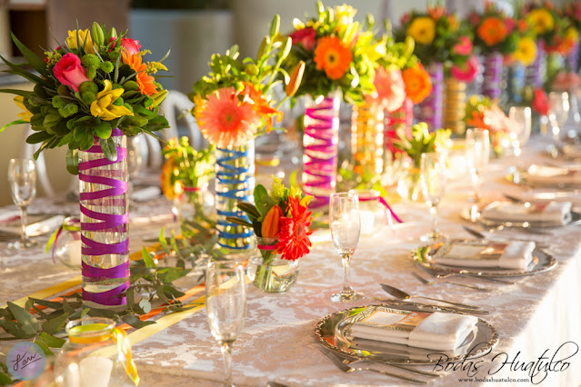 Boda en playa, Da color a tu boda, Bodas Huatulco, Beach Wedding.