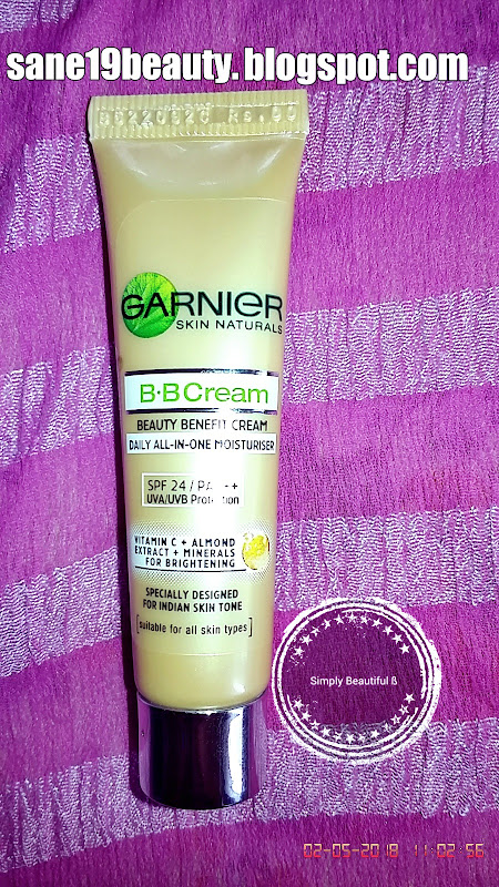 Review of Garnier Skin Naturals B.B. Cream Beauty Benefit Cream pic-2 at sane19beauty.blogspot.com