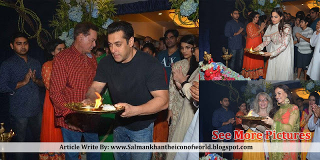 Salman Khan's Grand 'Ganpati Visarjan' At Home With Family - Unseen Pictures