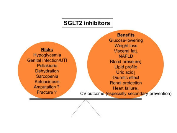 Infographics on SGLT-2 inhibitors side effects