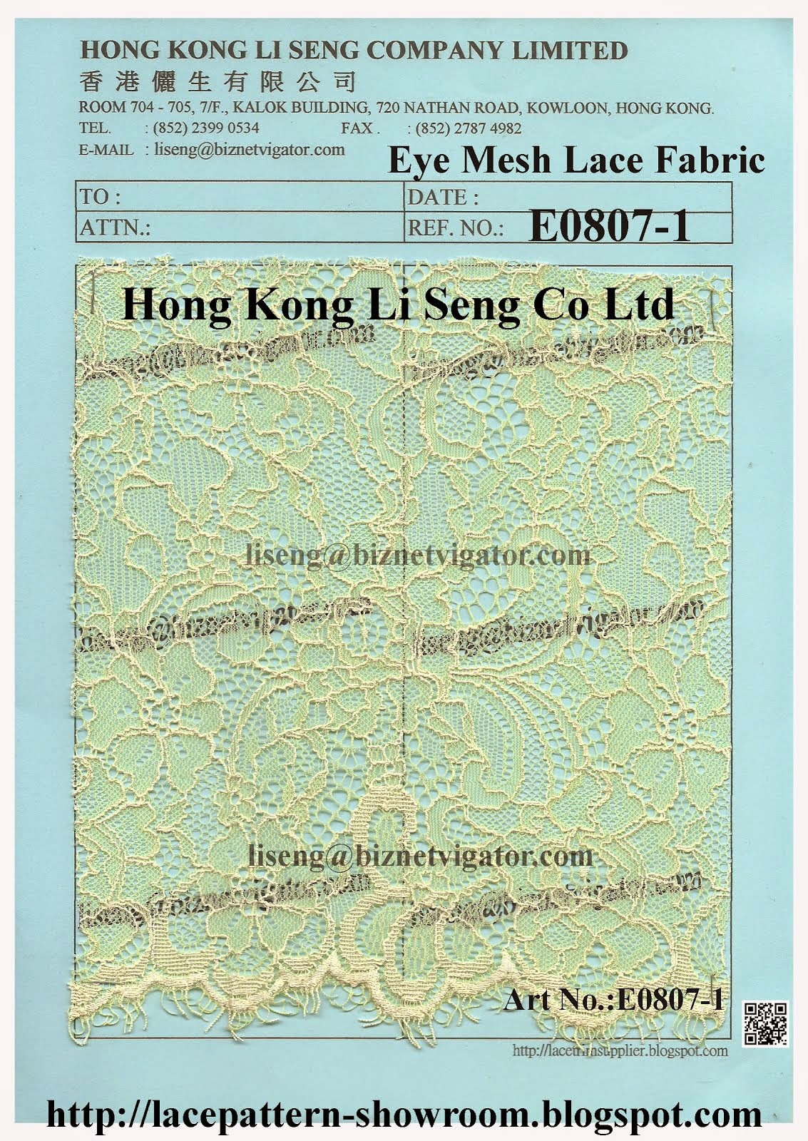 Eye Mesh Lace Fabric Factory Wholesale and Supplier - Hong Kong Li Seng Co Ltd